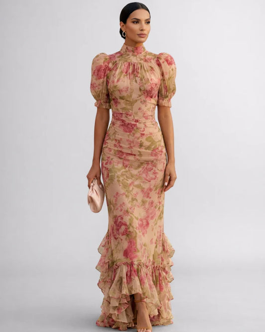 ROSANA™ | Vestido Largo Floral de Gasa