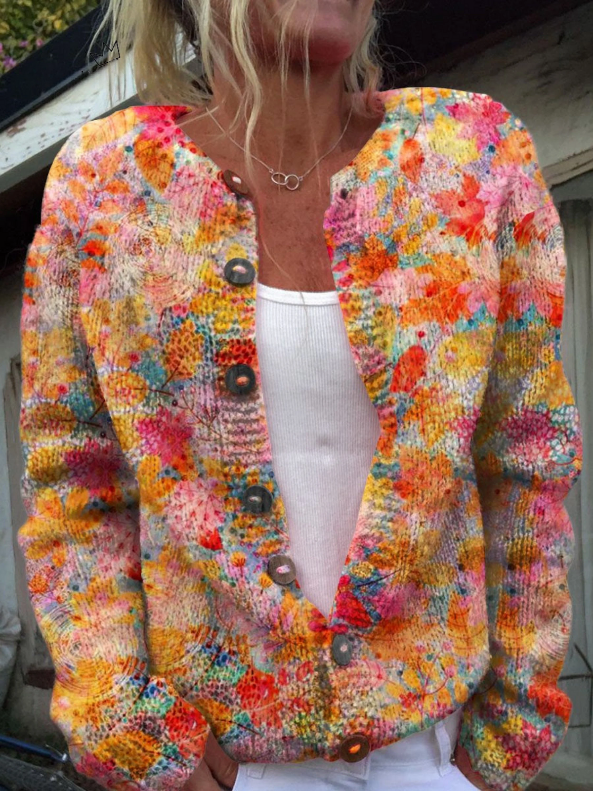 Helena™ | Gilet cardigan en maille vintage