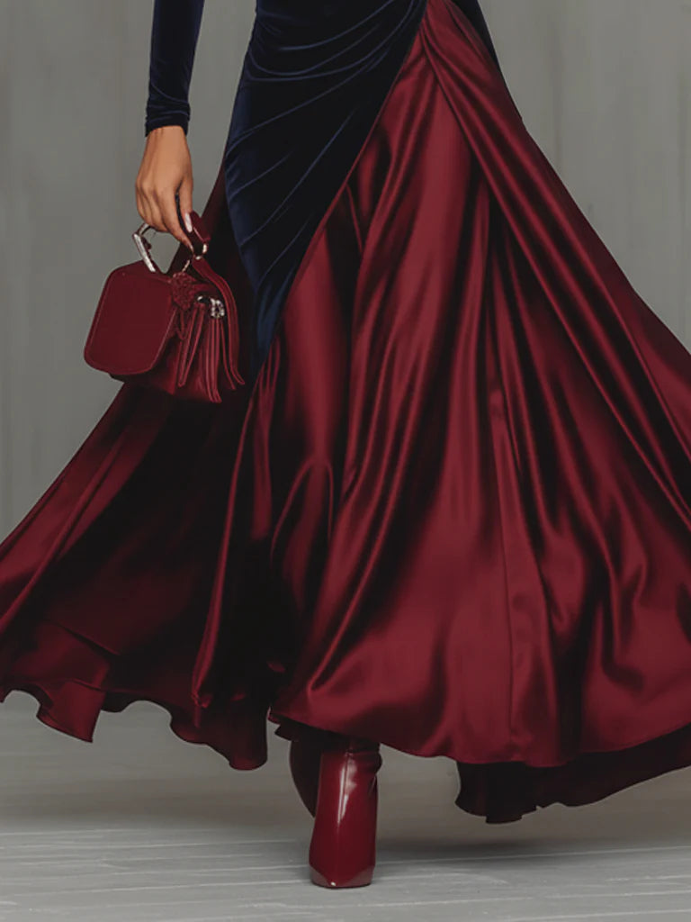 Lucrèce | Robe longue bicolore