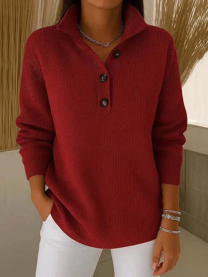 Florence™ | Suéter polo de cuello en V