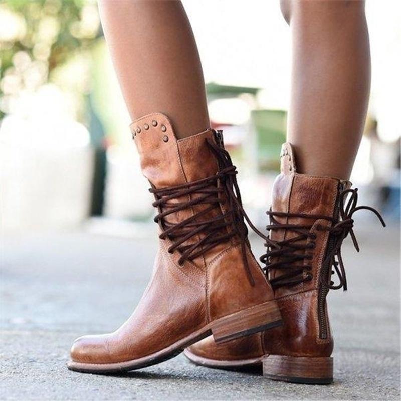 Venetia | Bottines à lacets tricotées en dentelle