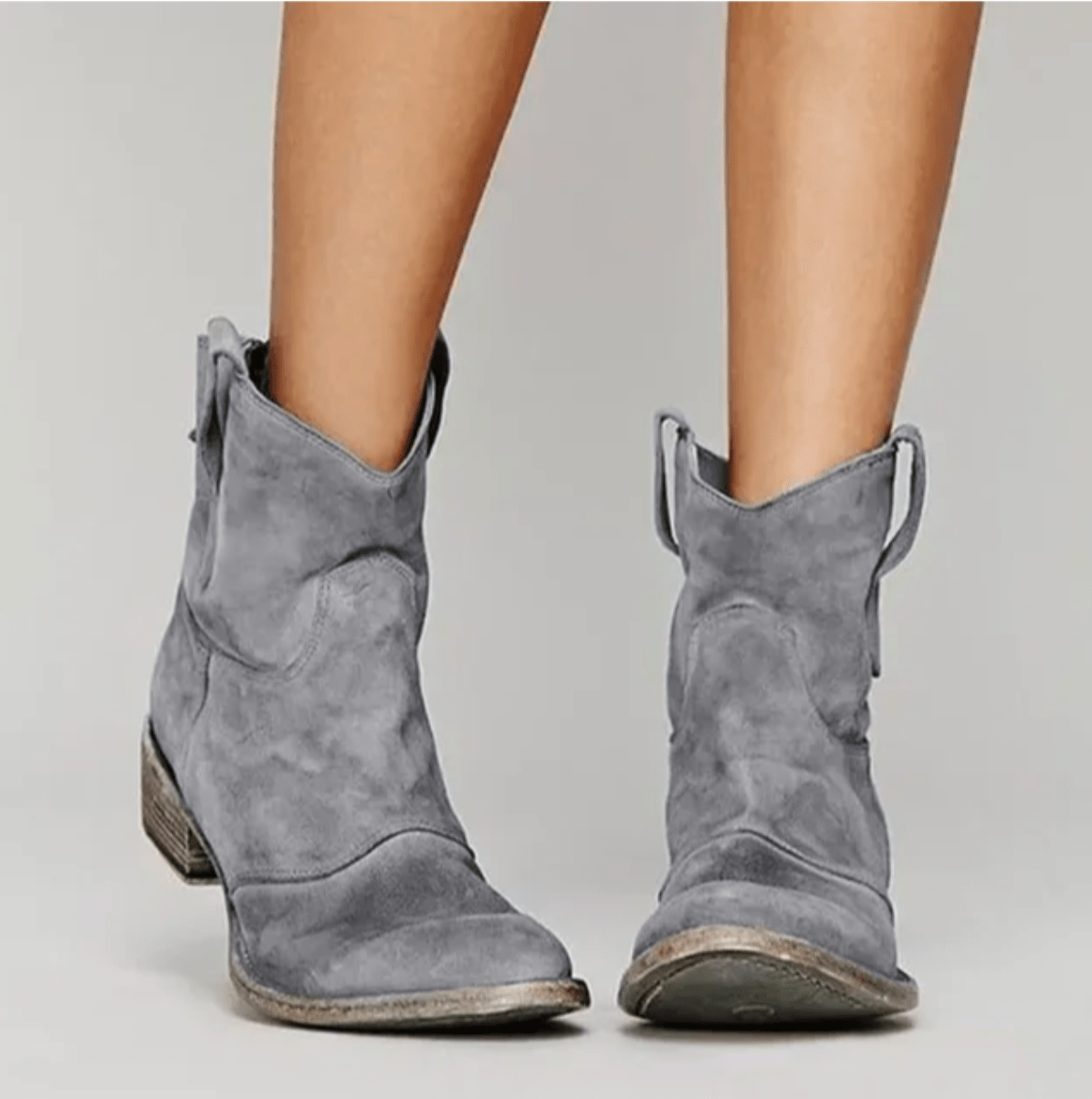 Tarian | Bottines western en cuir velours
