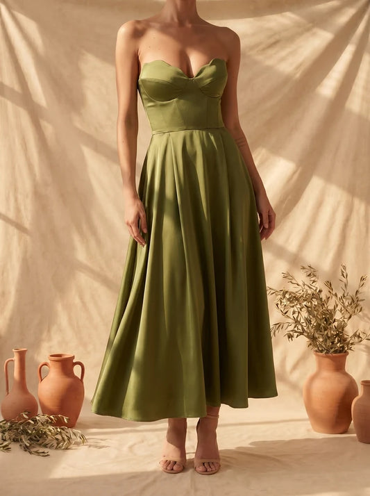 LIORA™ | Vestido Midi Elegante sin Tirantes