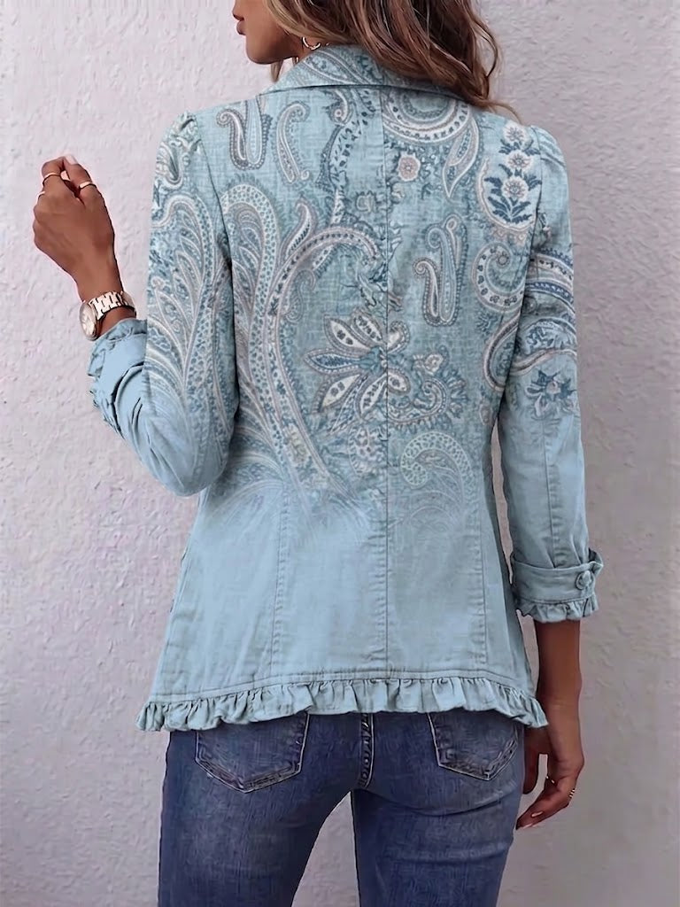 Teresina | Veste fantaisie en cachemire vintage avec volant
