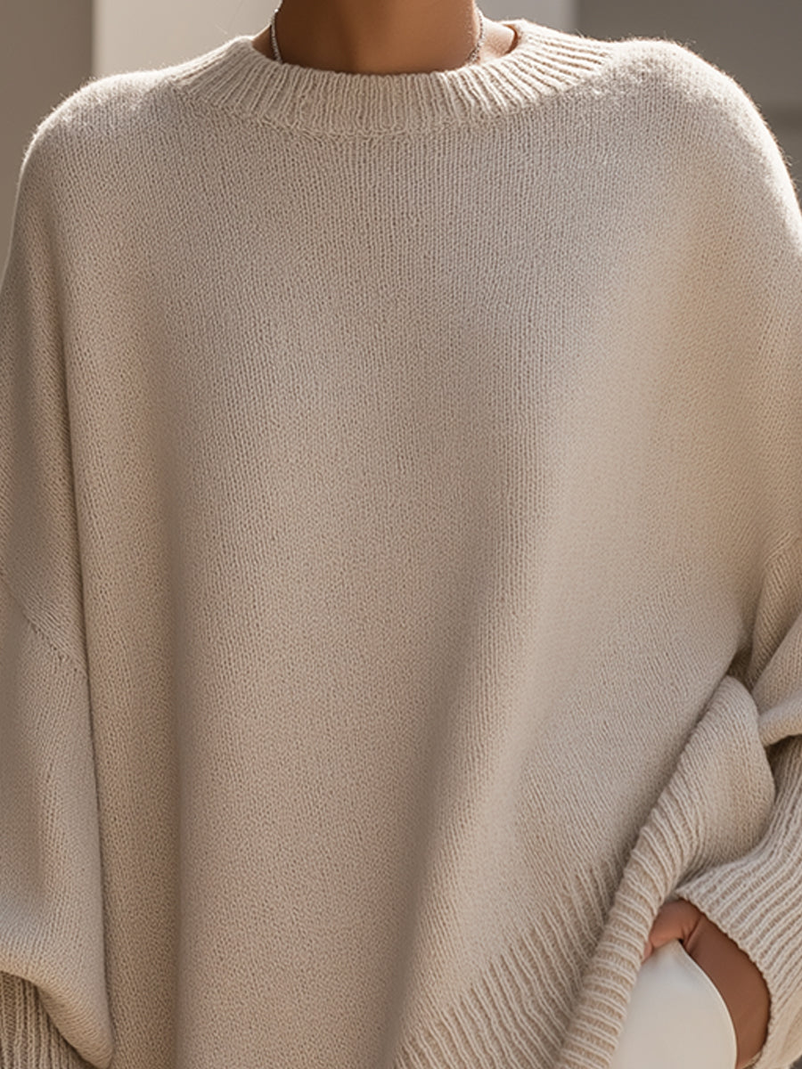 Jennifer | Pull oversize drapé à encolure large