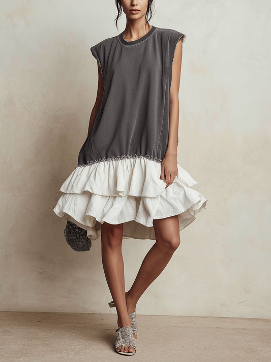 ILARIA™ | Vestido informal con bloques de color, corte holgado, ideal para las vacaciones