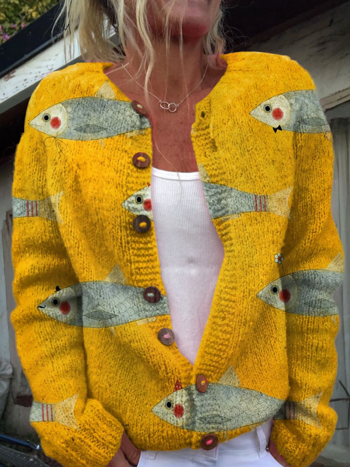 Anouk™ | Gilet en maille vintage