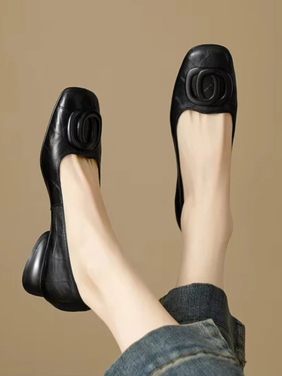 Avery | Ballerines en cuir Opium