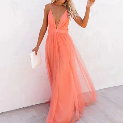 GINEBRA™ | Vestido Largo «Luce Corallo»