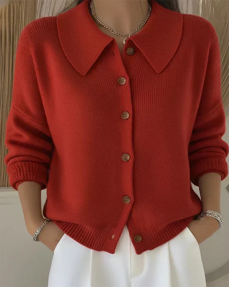Vespera™ | Cardigan con cuello abotonado