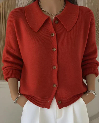 Vespera™ | Cardigan con cuello abotonado