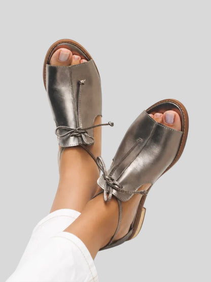 LILIANA™ | SANDALIAS DE CUERO CON TIRAS