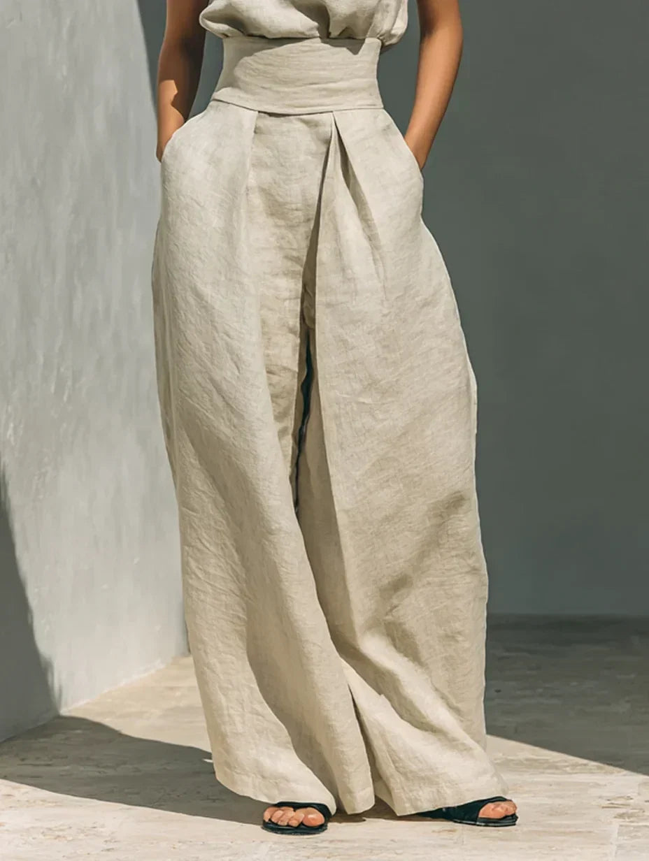 Ensemble élégant Joana en coton et lin