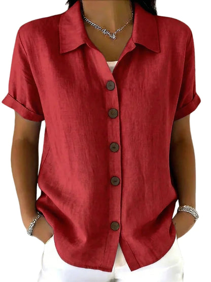 Graciela™ | Camisa de manga corta holgada para mujer