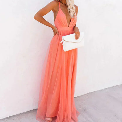 GINEBRA™ | Vestido Largo «Luce Corallo»