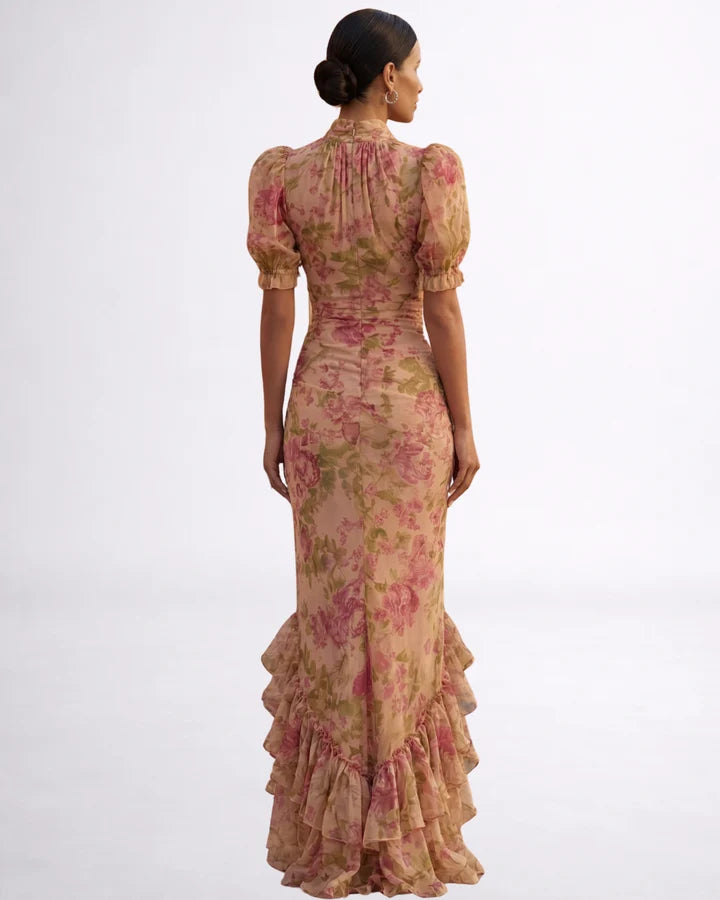 ROSANA™ | Vestido Largo Floral de Gasa