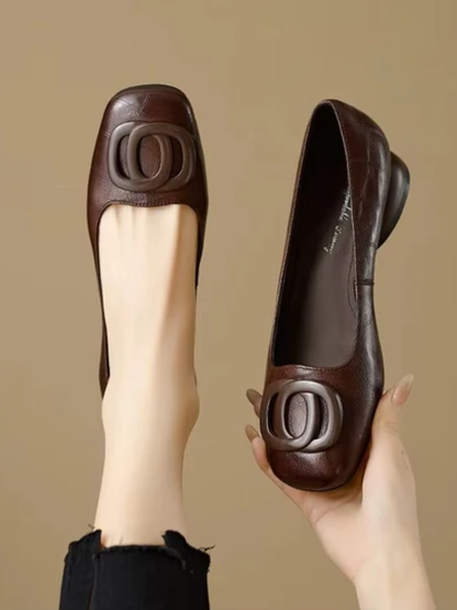Avery | Ballerines en cuir Opium