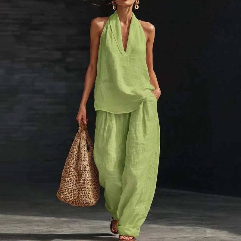 AINHOA™ | Conjunto de Dos Prendas con Textura de Lino