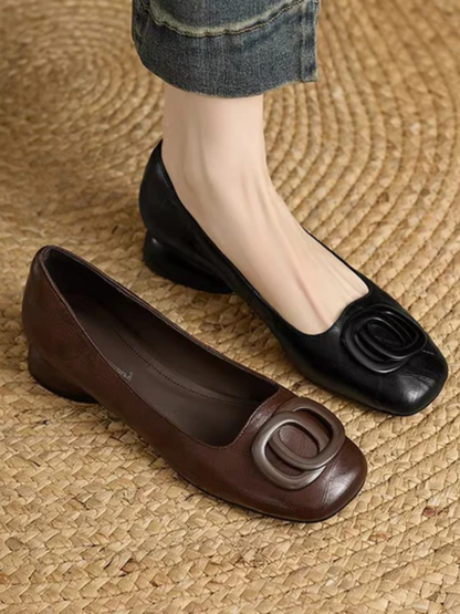 Avery | Ballerines en cuir Opium