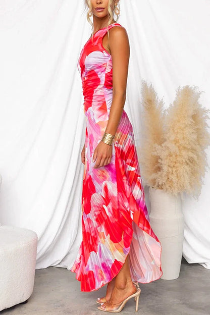 YANIRA™ | Vestido Plisado de Un Solo Hombro