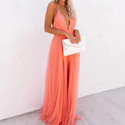 GINEBRA™ | Vestido Largo «Luce Corallo»