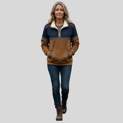 Morgan™ | Pull-over à demi-zip avec col en sherpa