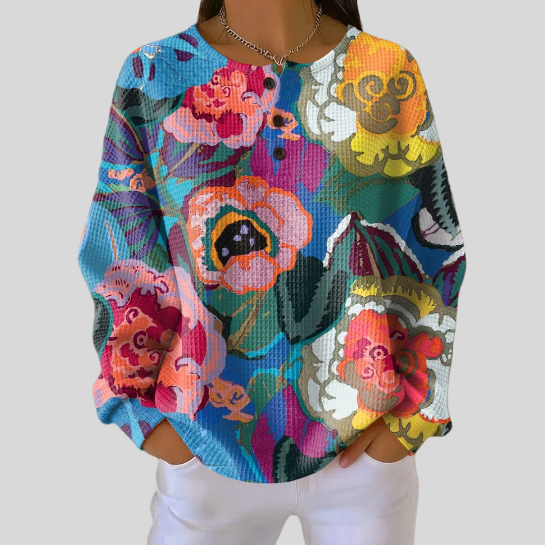 Brooke™ | Sweat-shirt fleuri coloré