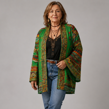 Darcy | Kimono-cárdigan bordado boho