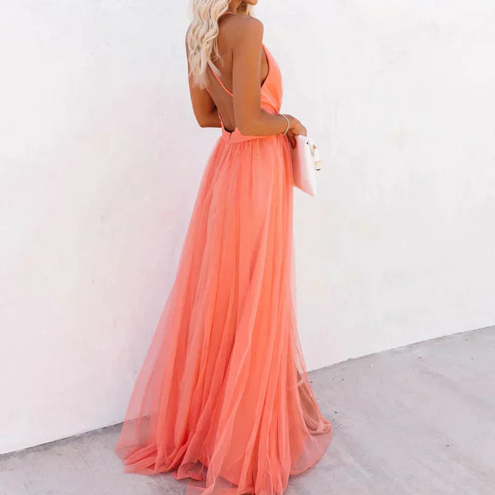 GINEBRA™ | Vestido Largo «Luce Corallo»