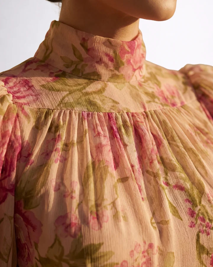 ROSANA™ | Vestido Largo Floral de Gasa