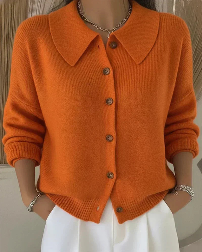 Vespera™ | Cardigan con cuello abotonado