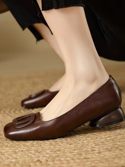 Avery | Ballerines en cuir Opium