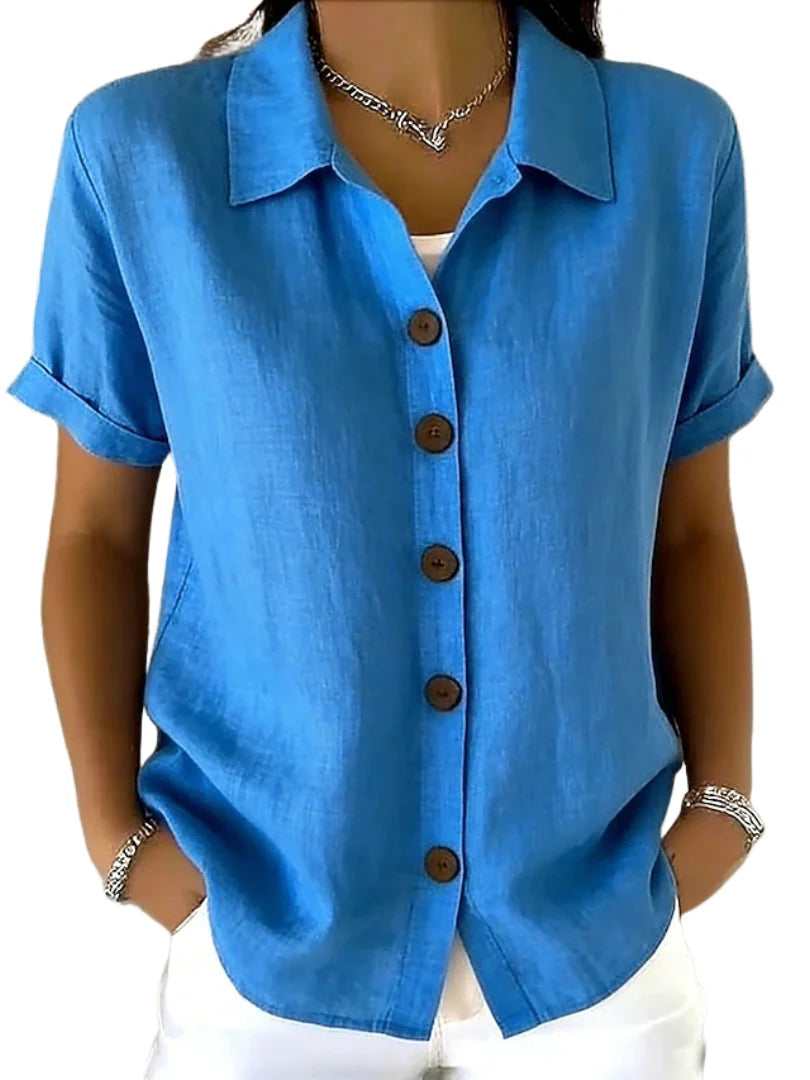 Graciela™ | Camisa de manga corta holgada para mujer
