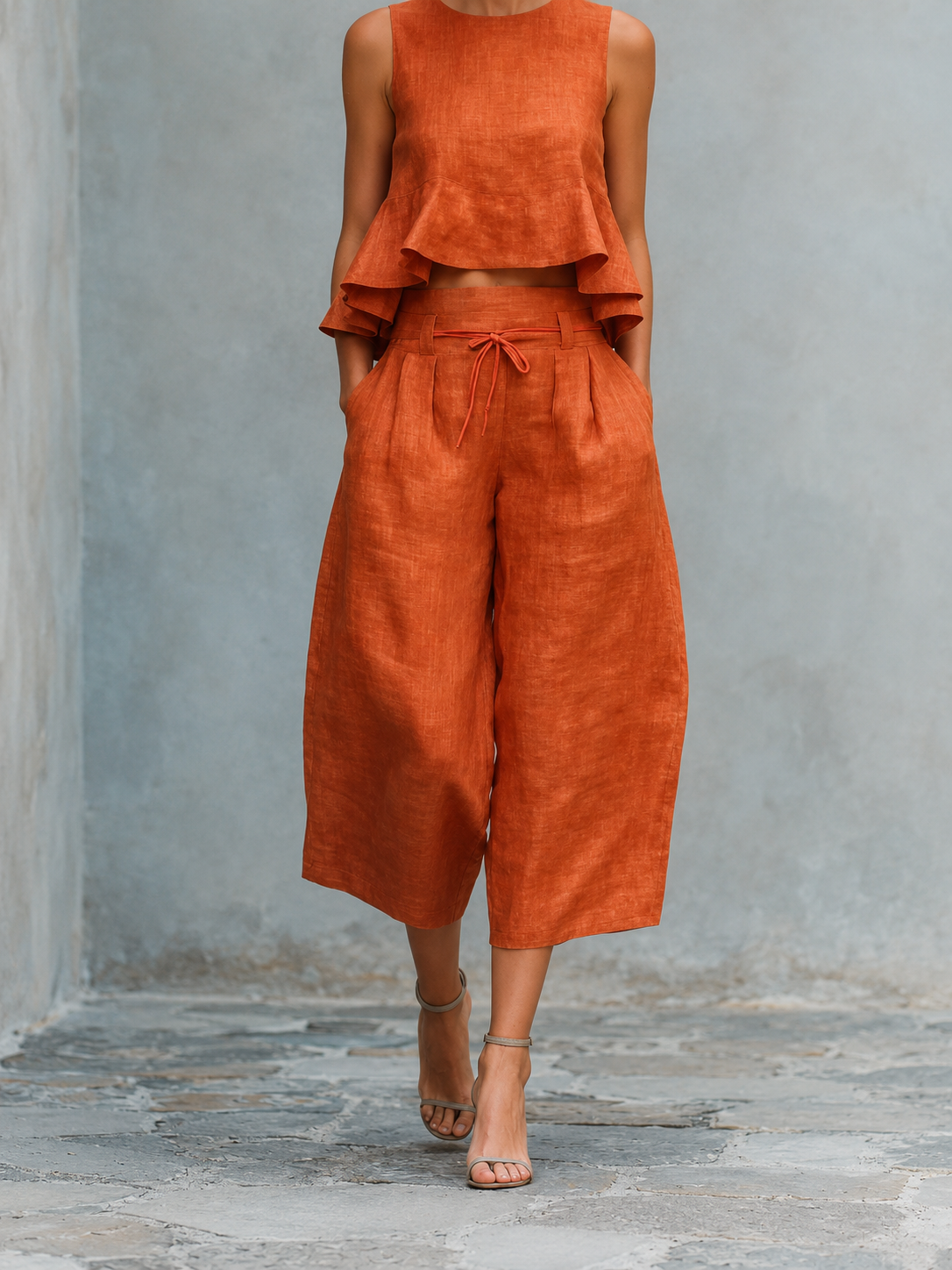 Ensemble deux pièces pour femme Freya avec ourlet à volants