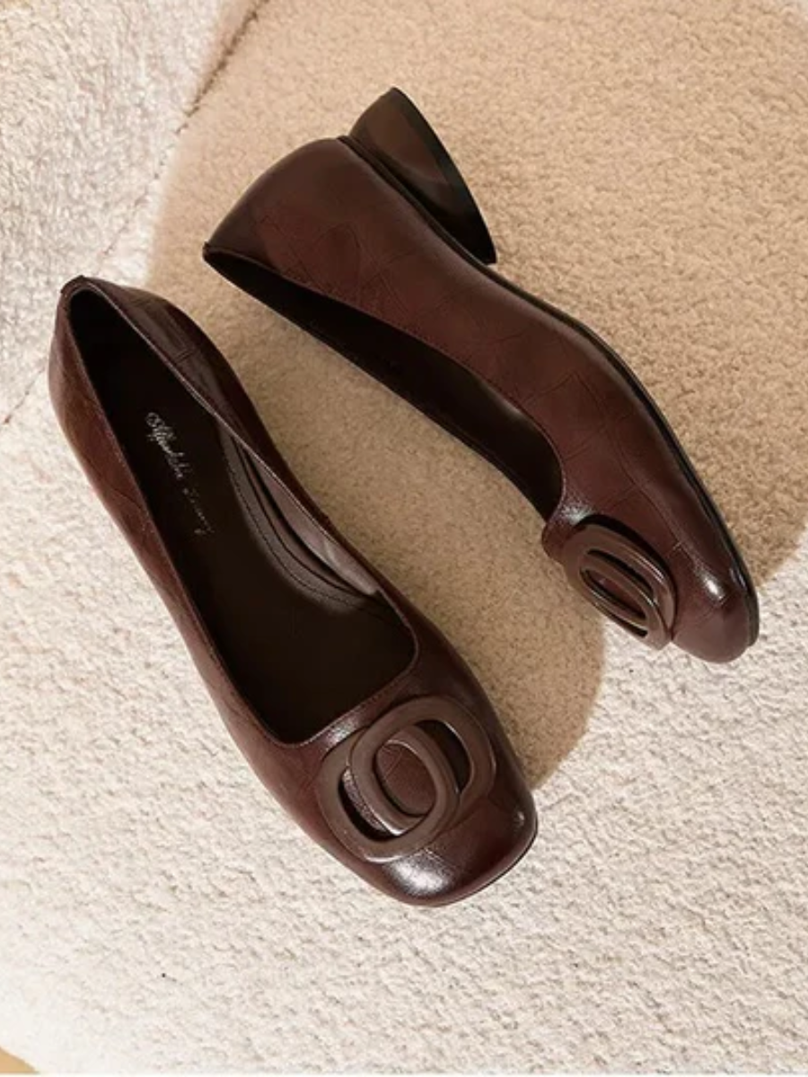 Avery | Ballerines en cuir Opium