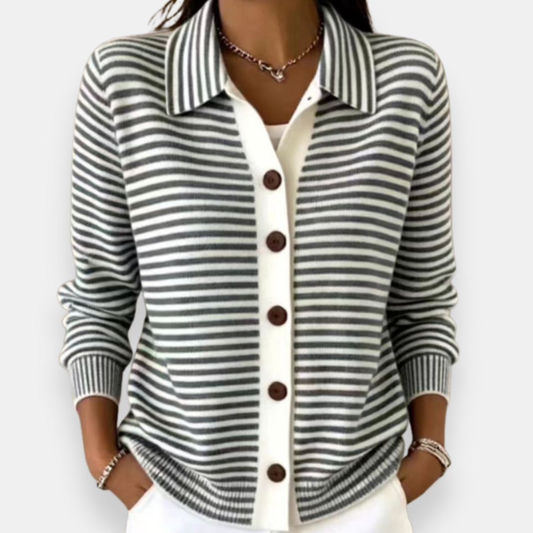 Lesley | Le cardigan rayé