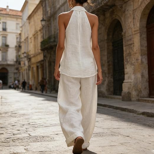 AINHOA™ | Conjunto de Dos Prendas con Textura de Lino
