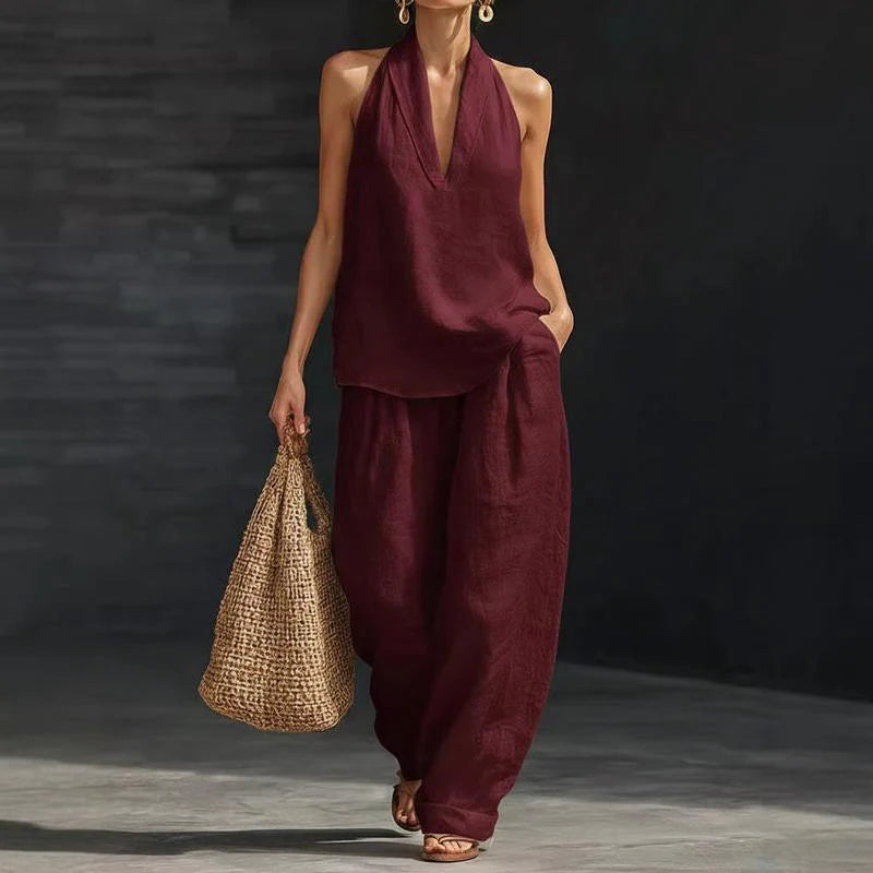 AINHOA™ | Conjunto de Dos Prendas con Textura de Lino