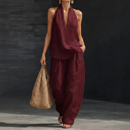 AINHOA™ | Conjunto de Dos Prendas con Textura de Lino