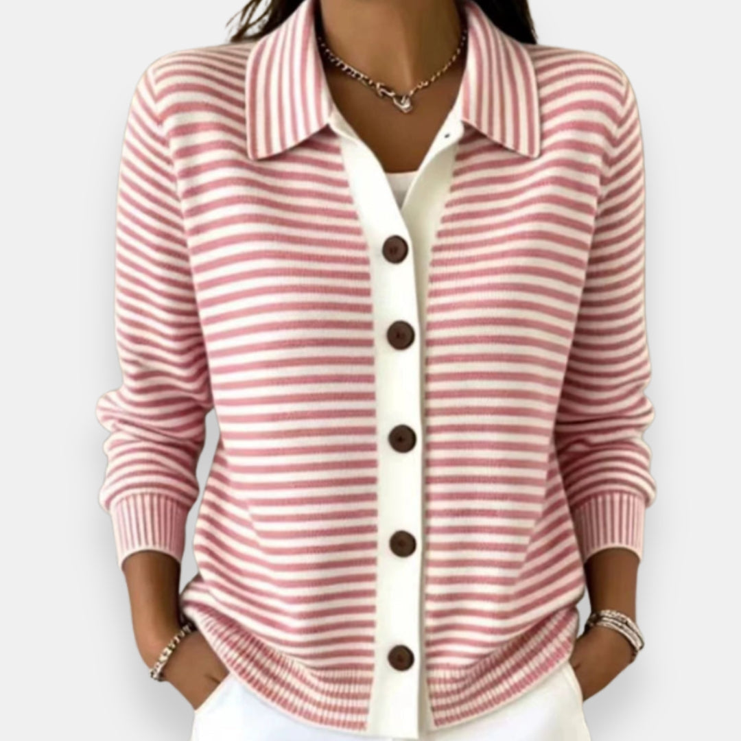 Lesley | Le cardigan rayé