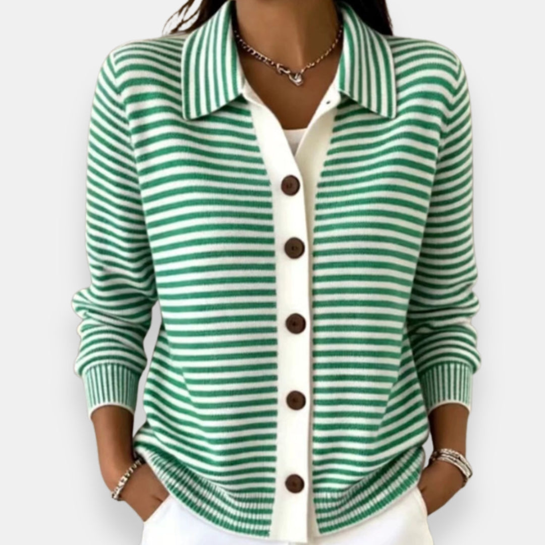 Lesley | Le cardigan rayé