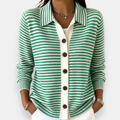 Lesley | Le cardigan rayé