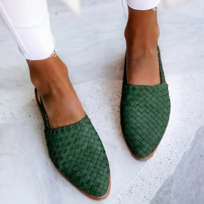 LOLA™ | Slingback Trenzado de Piel