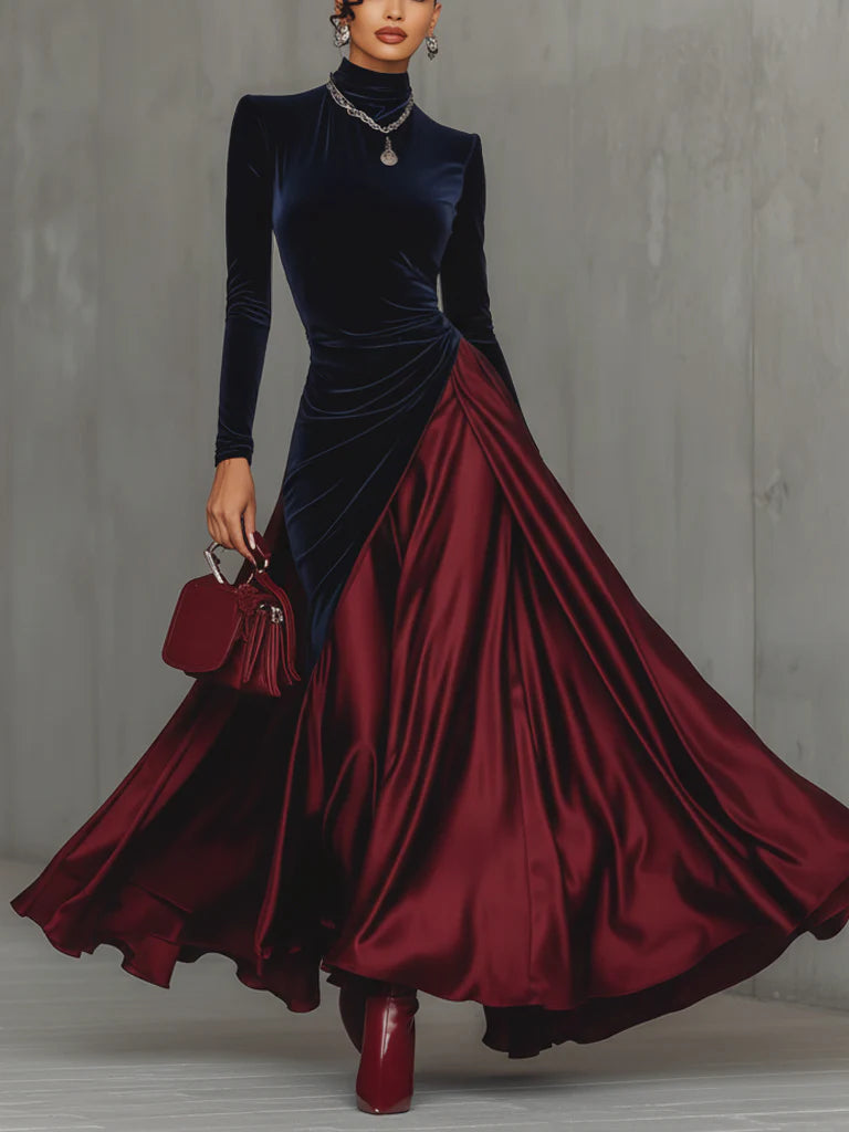 Lucrèce | Robe longue bicolore