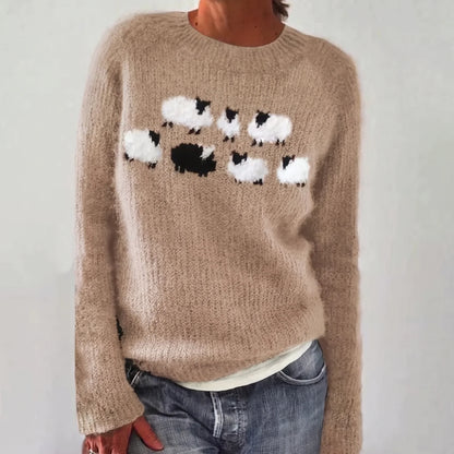 Bianka | Pull confortable et mignon avec motif mouton