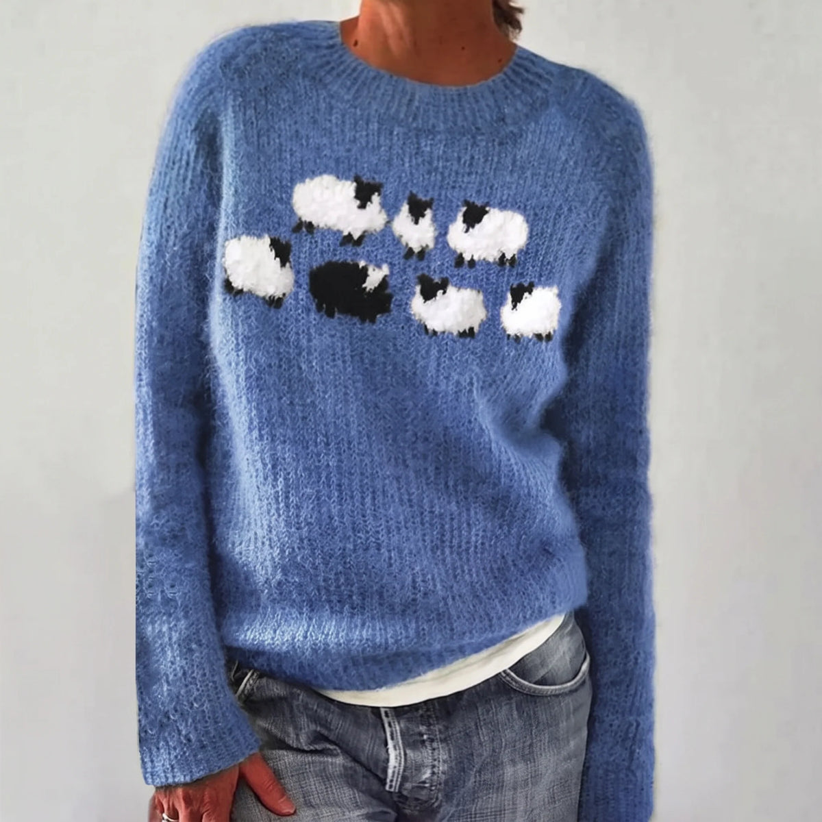 Bianka | Pull confortable et mignon avec motif mouton