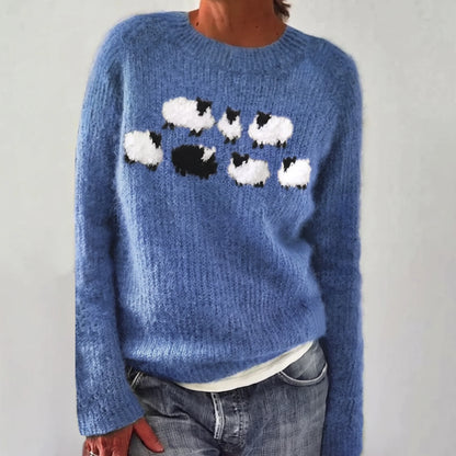 Bianka | Pull confortable et mignon avec motif mouton