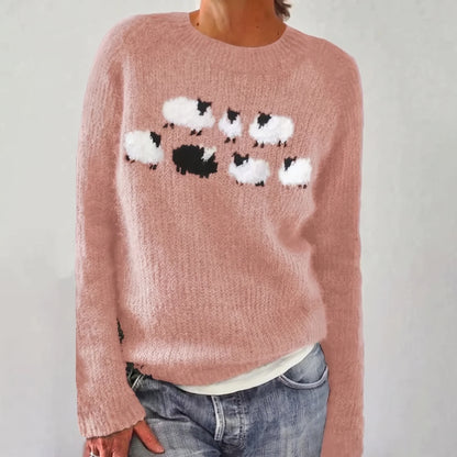 Bianka | Pull confortable et mignon avec motif mouton