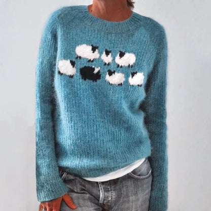 Bianka | Pull confortable et mignon avec motif mouton