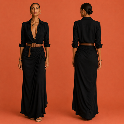 SIENA™ | Vestido Camisero Envolvente